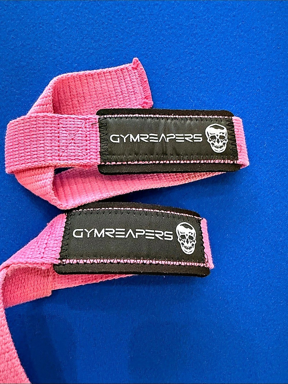 Gymreapers Premium Padded Weightlifting Straps Pink & Black Pair
